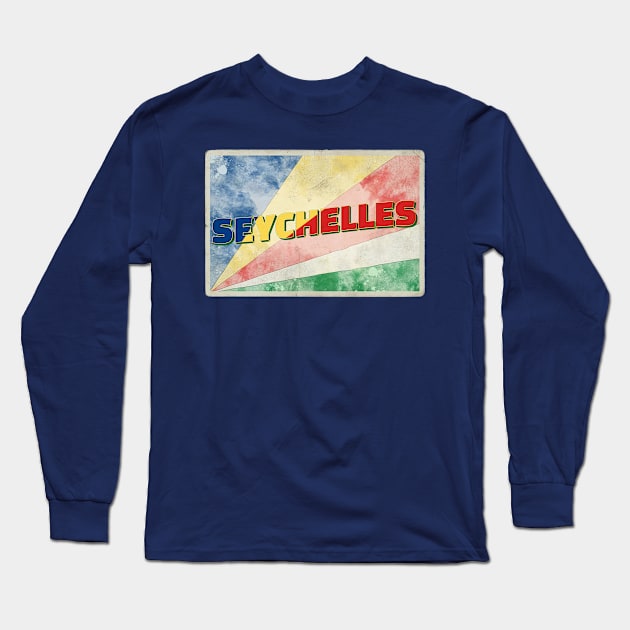 Seychelles Vintage style retro souvenir Long Sleeve T-Shirt by DesignerPropo
